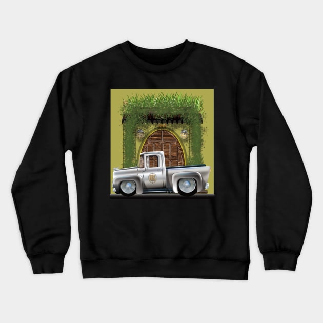 CS Cartoon Machines PickUp Truck And House 333 V 1.1. Crewneck Sweatshirt by OmarHernandez